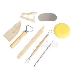 Reusable Home Handwork Clay Sculpture Ceramics Molding Drawing Tools 8pcs/set DIY Pottery Tool Kit