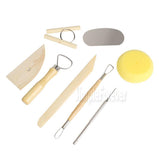 Reusable Home Handwork Clay Sculpture Ceramics Molding Drawing Tools 8pcs/set DIY Pottery Tool Kit