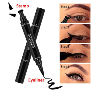 Liquid Stamp Eyeliner Black Waterproof Makeup Long lasting Quick Dry Eye Liner Pencil Cosmetics Tool